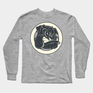 Retro Bulldog Head Long Sleeve T-Shirt